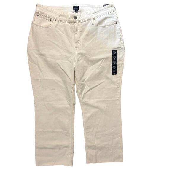 NWT J.Crew Flare Crop White Jean In Signature Stretch Size 35 - Picture 3 of 8